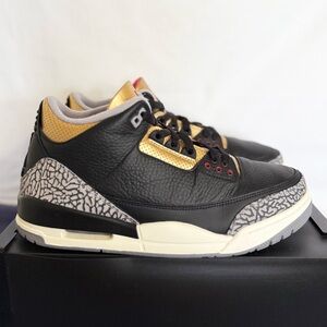 AUTHENTIC Jordan 3 Retro Black Cement Gold size 10.5M / 12W CK9246-067 2022